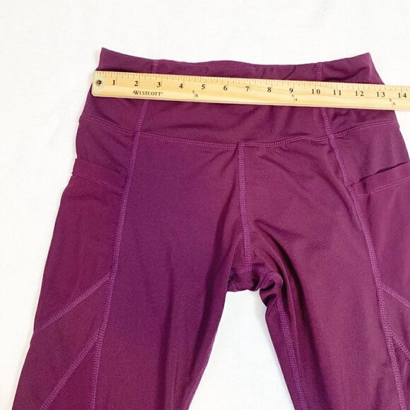 CALI Sport purple plum workout yoga pilates leggings with pockets - Size Medium - Picture 4 of 8